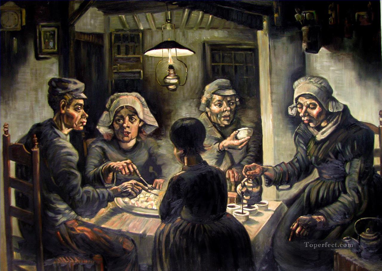 The Potato Eaters grey Vincent van Gogh Oil Paintings